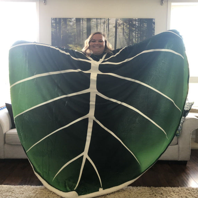 Philodendron Gloriosum Printed Fleece Blanket