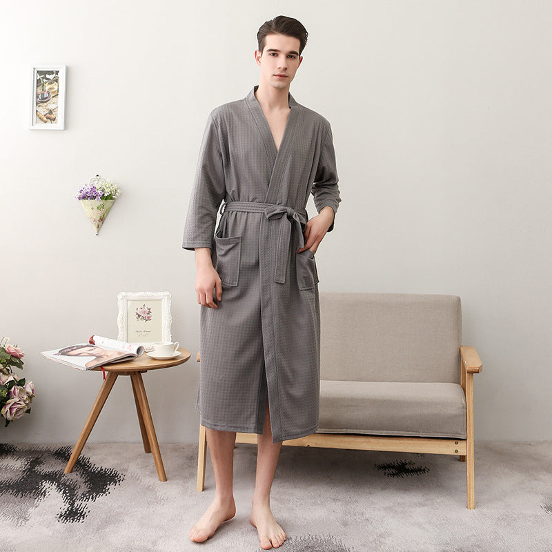 Women's Thin Couple Three Quarter Sleeve Robe