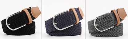 Women's Canvas Belt Casual Stretch Braided Buckle