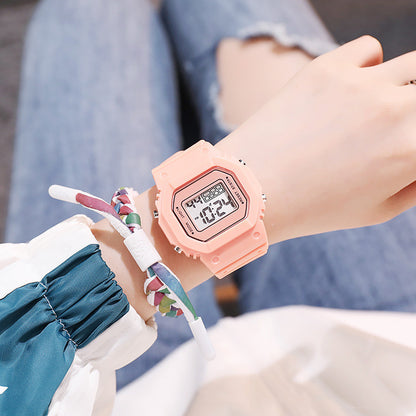Matcha Green Square Student Sports Watch
