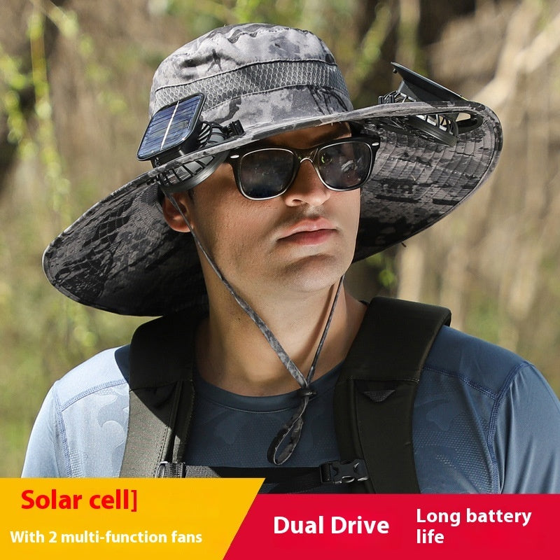 Lithium Battery Fan Solar Wind Protection Hat