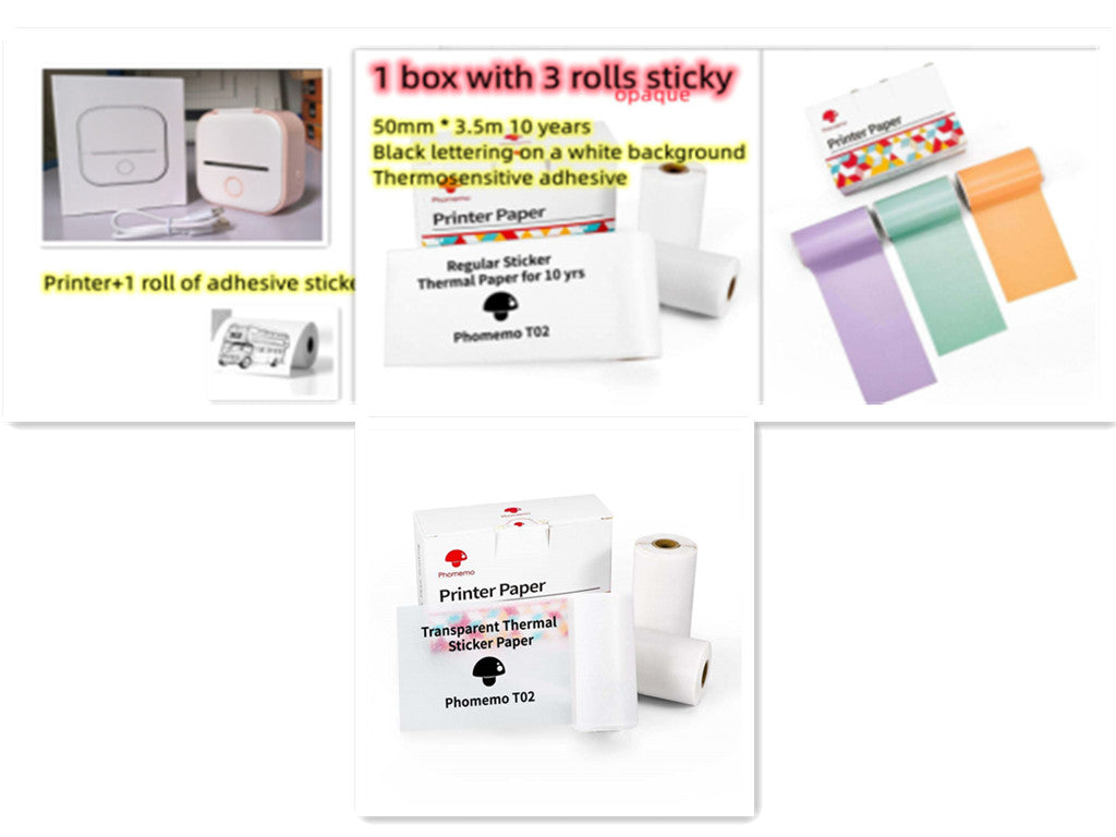 Mini Portable Thermal Label Printer - Ideal for Students and Price Tags