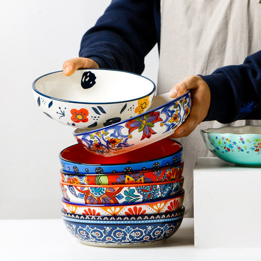 Ceramic Tableware Pastoral Dinner Plate