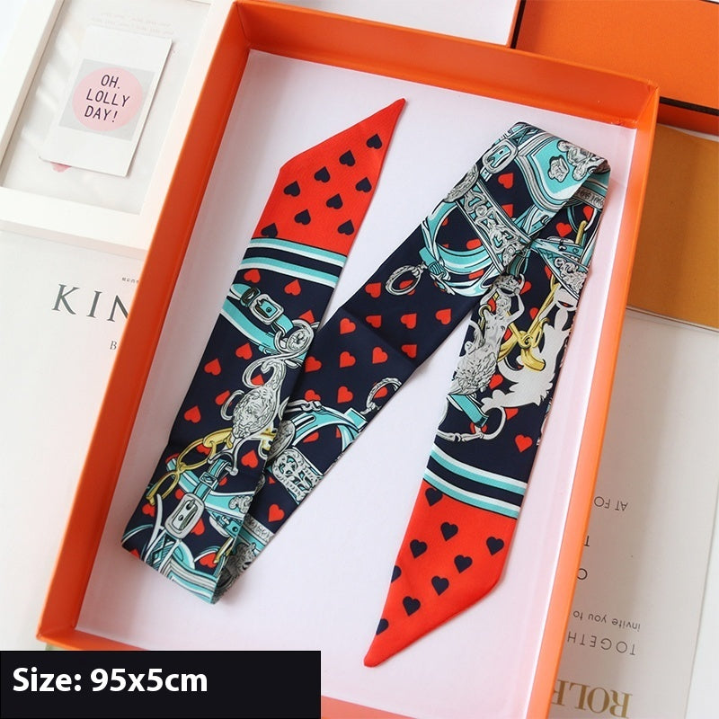 Thin Ribbon Bag Handle Decoration Scarf