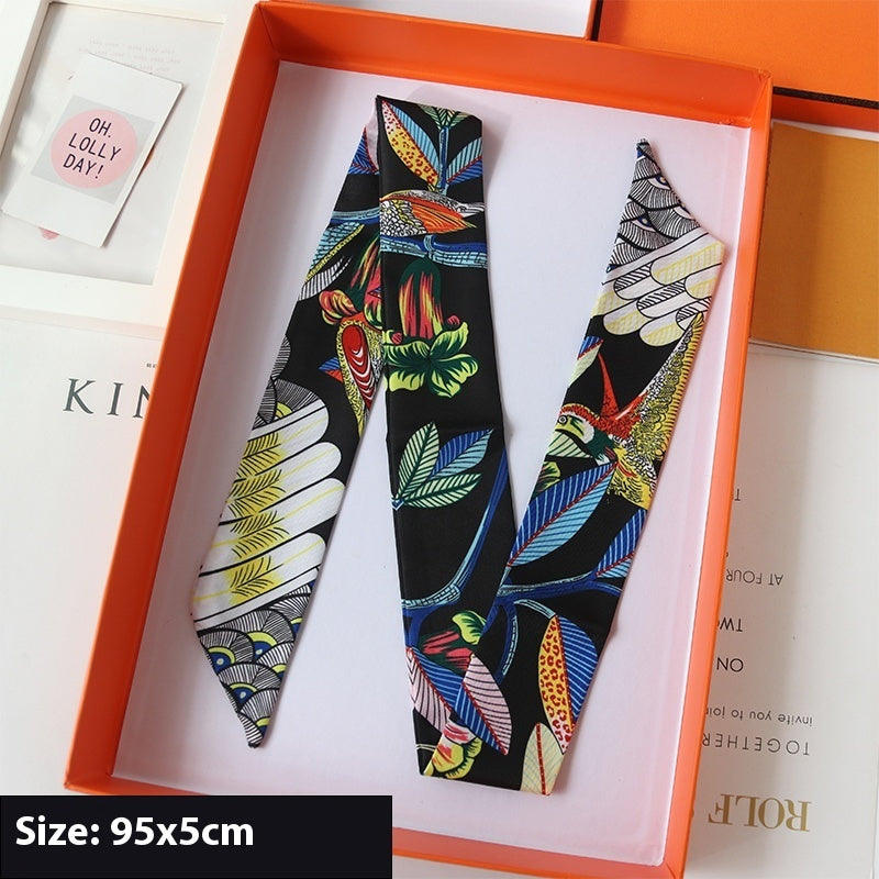 Thin Ribbon Bag Handle Decoration Scarf