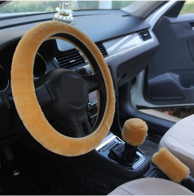 Winter Plush Wool Steering Wheel Cover
