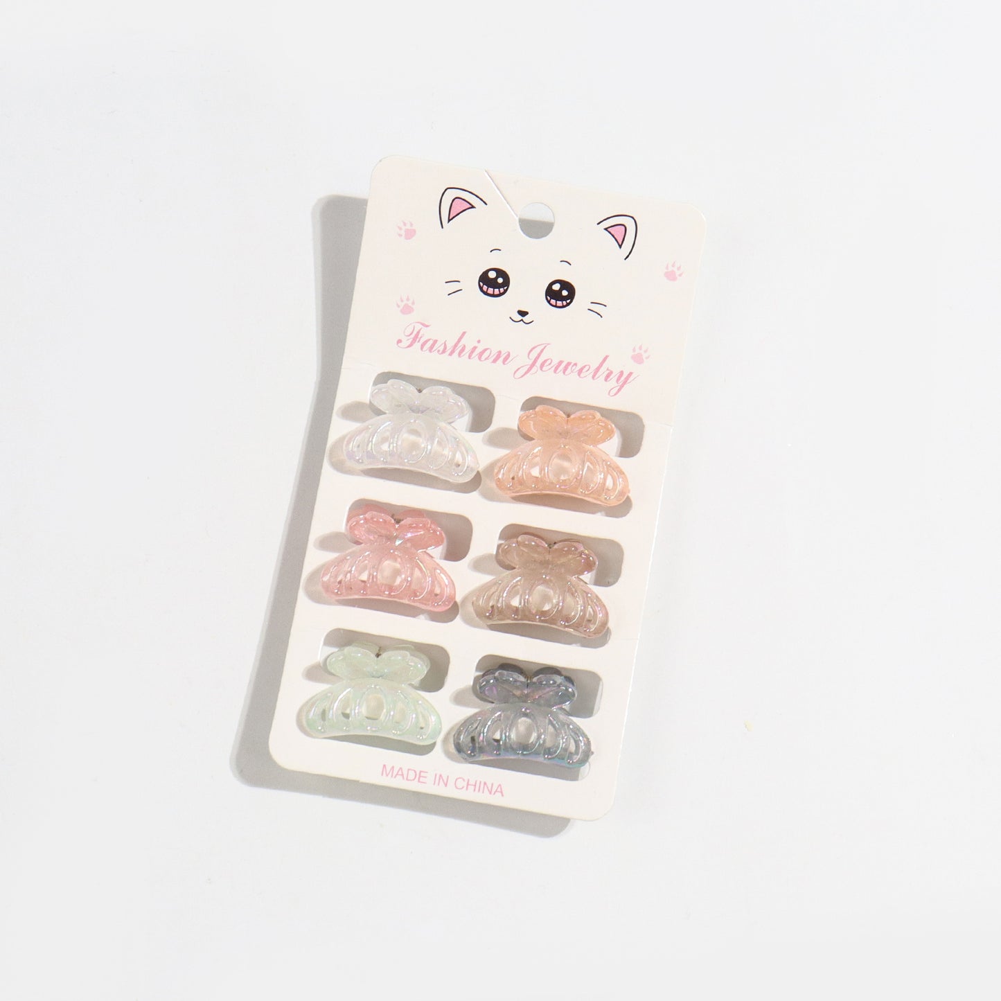 Korean Style Mini Claw Clip 6 Cards Jelly Color Barrettes