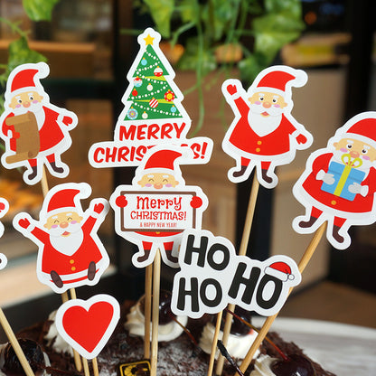9 Piece Cartoon Santa Claus Cake Decoration Set