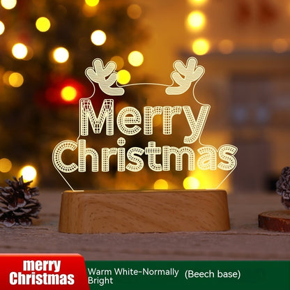 3D Christmas LED Night Light Acrylic Gift Decor