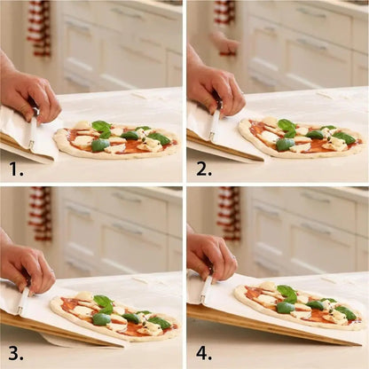 Sliding Pizza Shovel Non-Stick Cutting Board