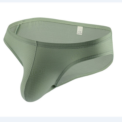 Men's Thick Ice Silk Solid Color Briefs