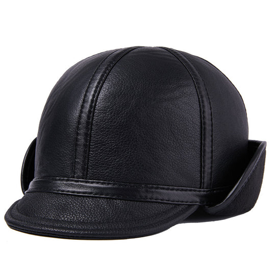 Casual Leather Men's Winter Sheepskin Thermal Hat