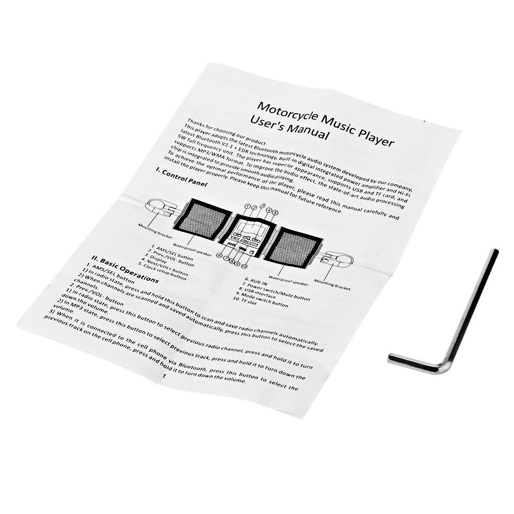 Motorcycle MP3 Music Player Speakers