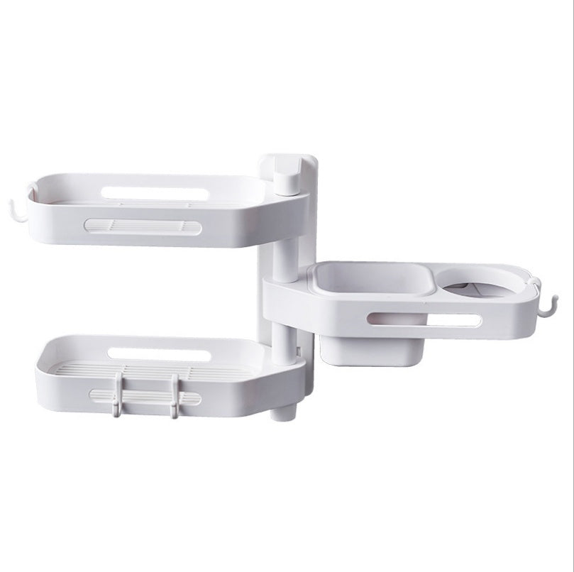 Rotating Wall Mounted Storage Box Punch Free Plastic