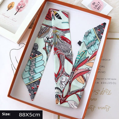 Thin Ribbon Bag Handle Decoration Scarf