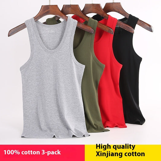 Men's Cotton Slim Fit Sports Vest Breathable Stretch Underwear