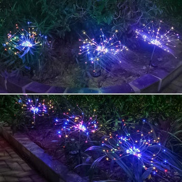Solar Fireworks LED String Lights Decor