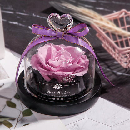 Valentine's Eternal Rose LED Glass Decor