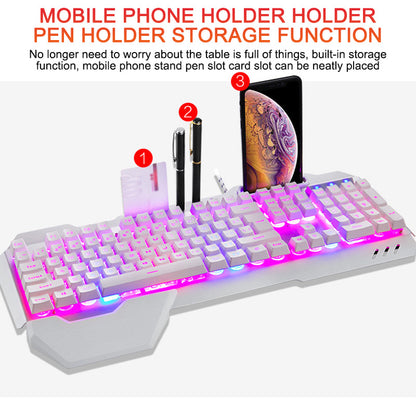 Ergonomic RGB Wired Gaming Keyboard