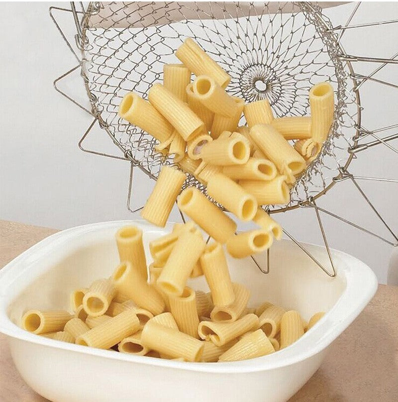 Stainless Steel Foldable Fry Basket Kitchen Tool