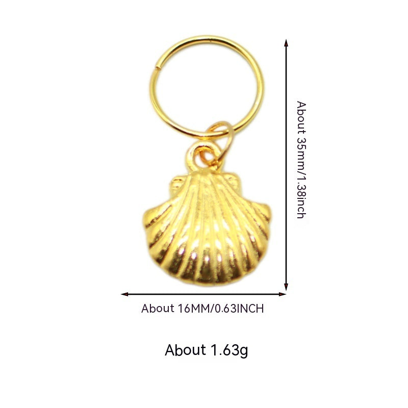 XINGX Lightning Shell Hair Ring with Small Pendant