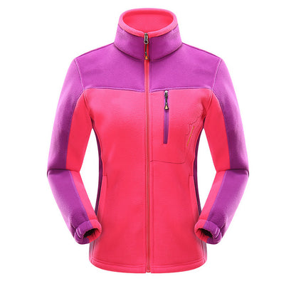 Cross-border Sources Of New Polar Fleece Warm Fleece Couple Cardigan Contrast