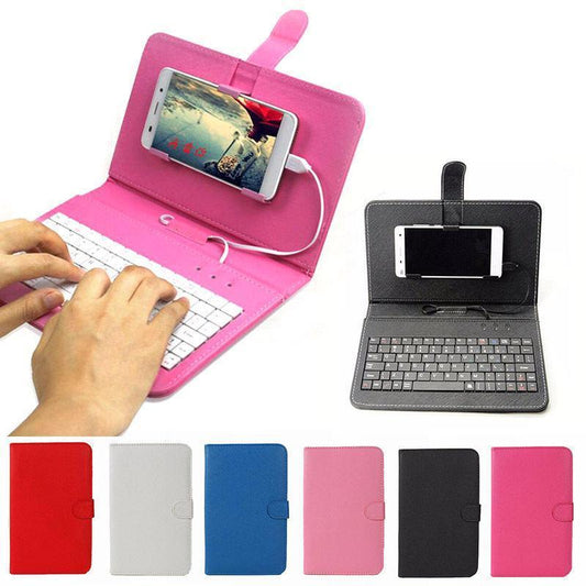 Ultra Thin Mobile Phone Bluetooth Keyboard Leather Case