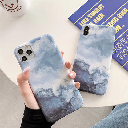 Apple Blue Waves Hard Case for iPhone