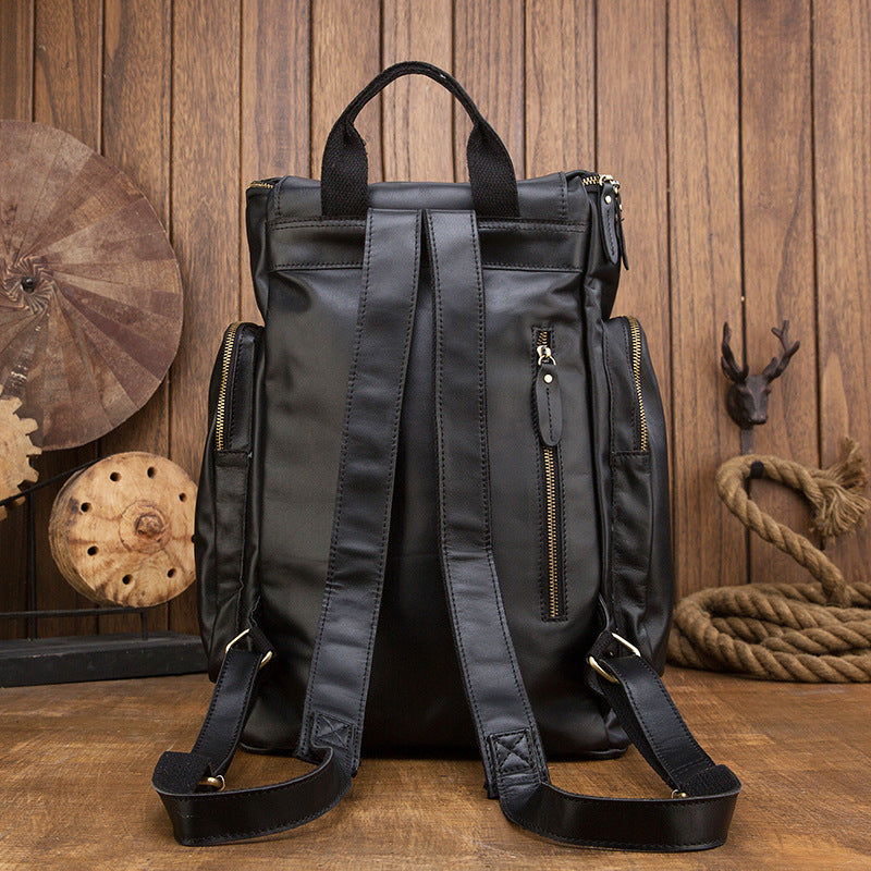 British Style Leather Men's Backpack