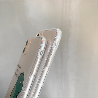 Simple Transparent Airbag Anti-Fall Phone Case for Couples