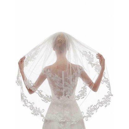 Embroidery Applique Veil Comb