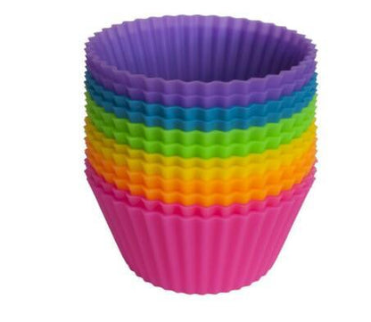 Nonstick Reusable Silicone Cupcake Liners 12 Pieces