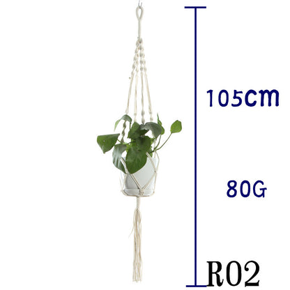 Beige Cotton Rope Plant Hanger