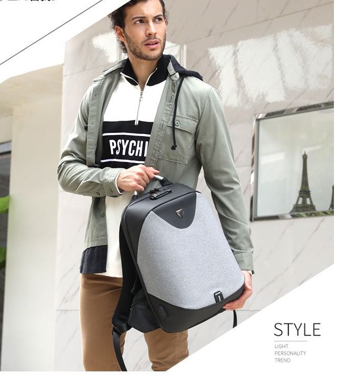 Anti-Theft 15.6-Inch Laptop Backpack: Versatile British-Style Business Bag