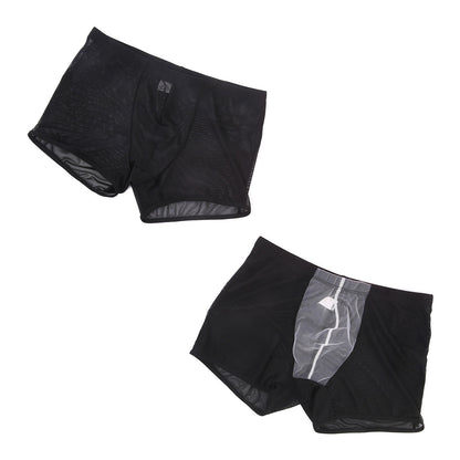 Men's Lace Mesh Boxer Briefs Summer Thin