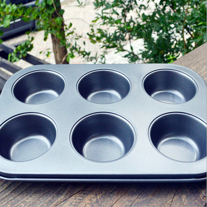 Round 6-Cup Maffen Cake Baking Tray Without Mold