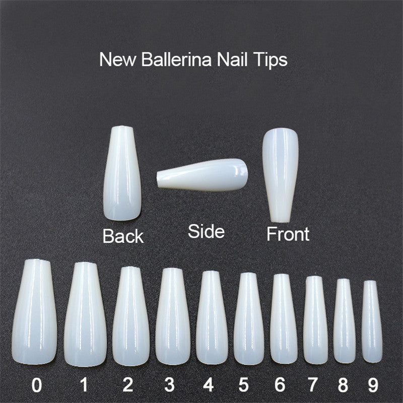 500 Transparent Natural Color Ballet Fake Nails