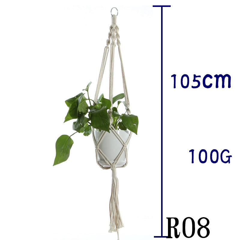 Beige Cotton Rope Plant Hanger