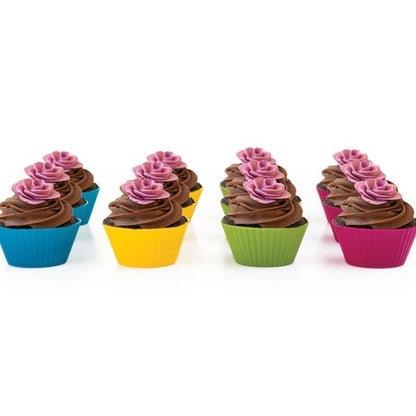 Nonstick Reusable Silicone Cupcake Liners 12 Pieces