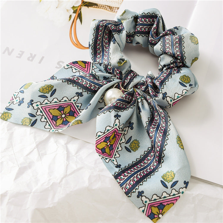 Pearl Bow Hair Rope