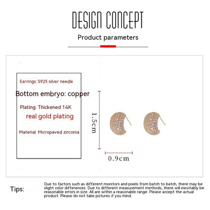 Korean Fashion Water Drop Shape Stud Earrings