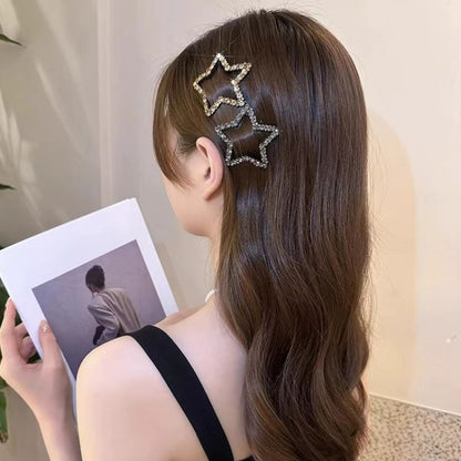 Rhinestone Star Hairpin: High-End Style