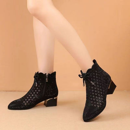 Summer Cutout Mesh Ankle Boots for Women