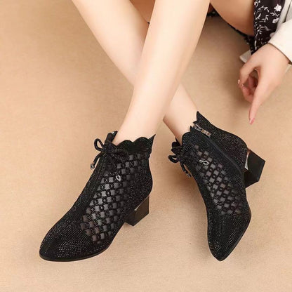 Summer Cutout Mesh Ankle Boots for Women