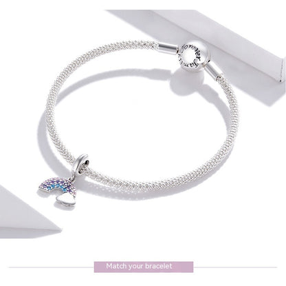 Rainbow Color S925 Sterling Silver Pendant