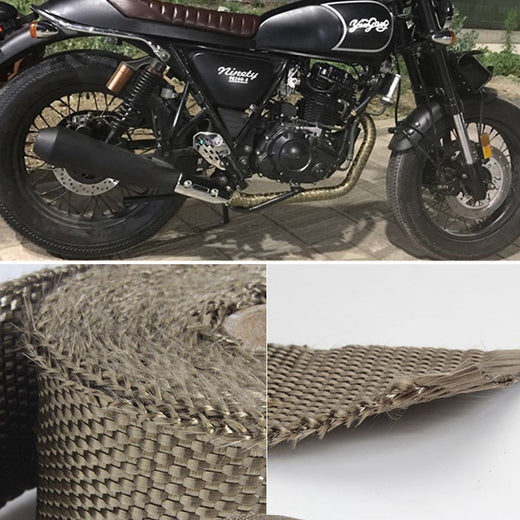 Motorcycle exhaust pipe insulation belt