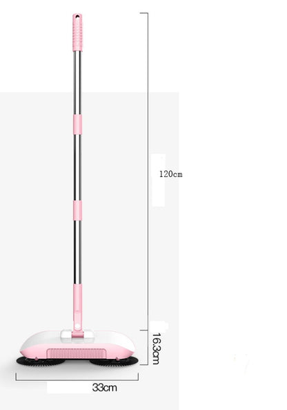 Hand Push Sweeper All In One Broom Mop Dustpan Floor Cleaner