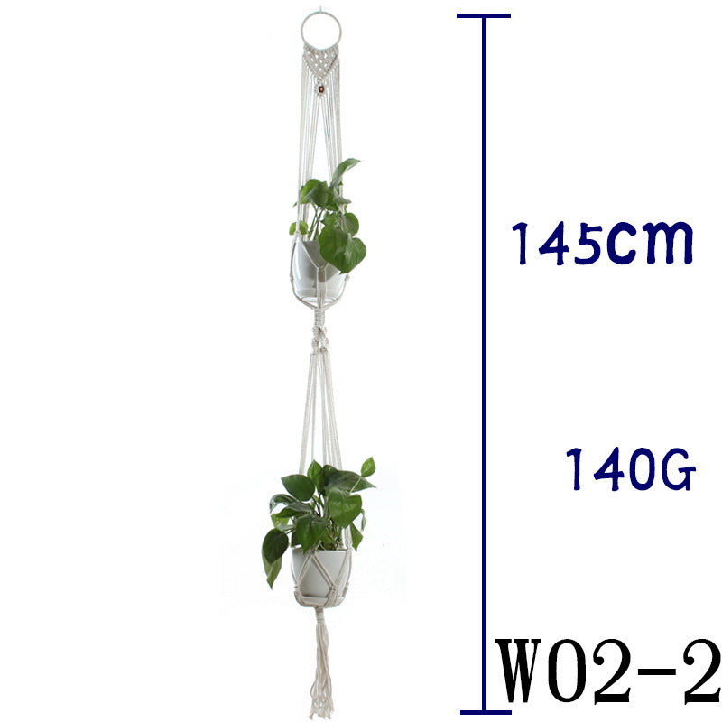 Beige Cotton Rope Plant Hanger