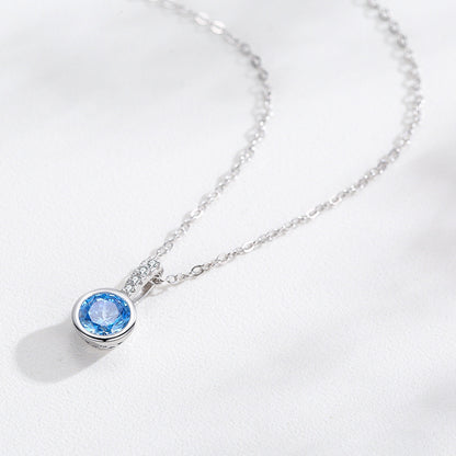 Women's Sea Blue Diamond Jewelry Set