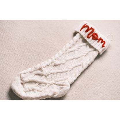 Embroidered Knitted Christmas Socks